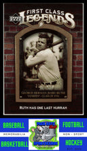 Load image into Gallery viewer, 2006 Upper Deck #FCL-16 Babe Ruth First Class Legends Gold NM/M