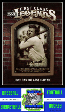 2006 Upper Deck #FCL-16 Babe Ruth First Class Legends Gold NM/M