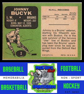 1970 Topps #2 Johnny Bucyk VG