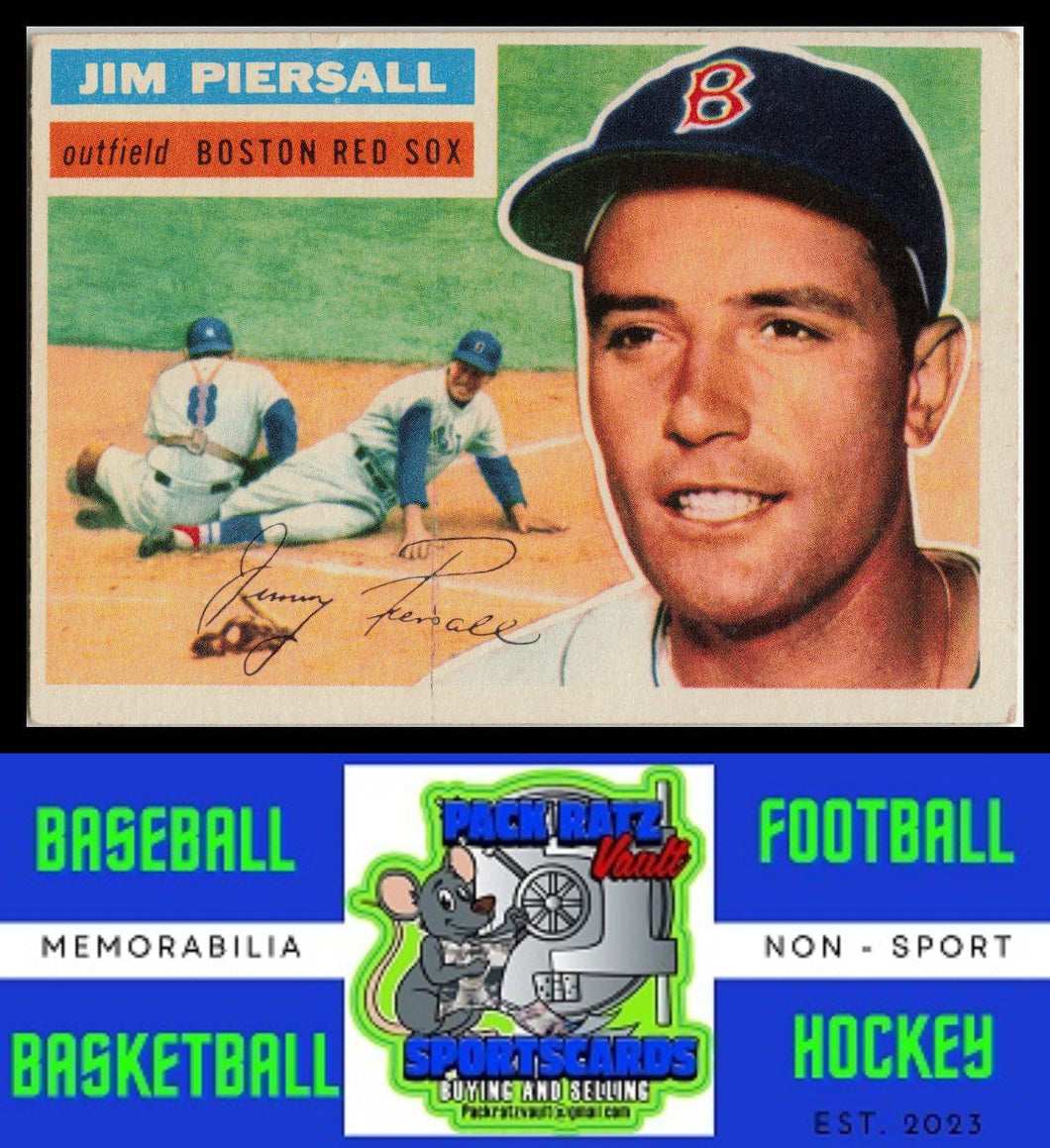 1956 Topps #143a Jim Piersall White Back VG