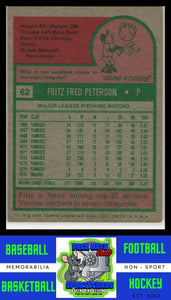 1975 Topps #62 Fritz Peterson VG