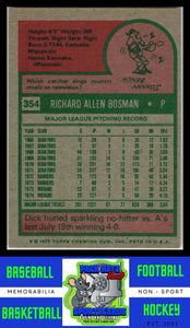 1975 Topps #354 Dick Bosman VG