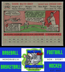 1956 Topps #142b Gene Baker Gray Back VG