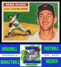 Load image into Gallery viewer, 1956 Topps #140a Herb Score White Back VG