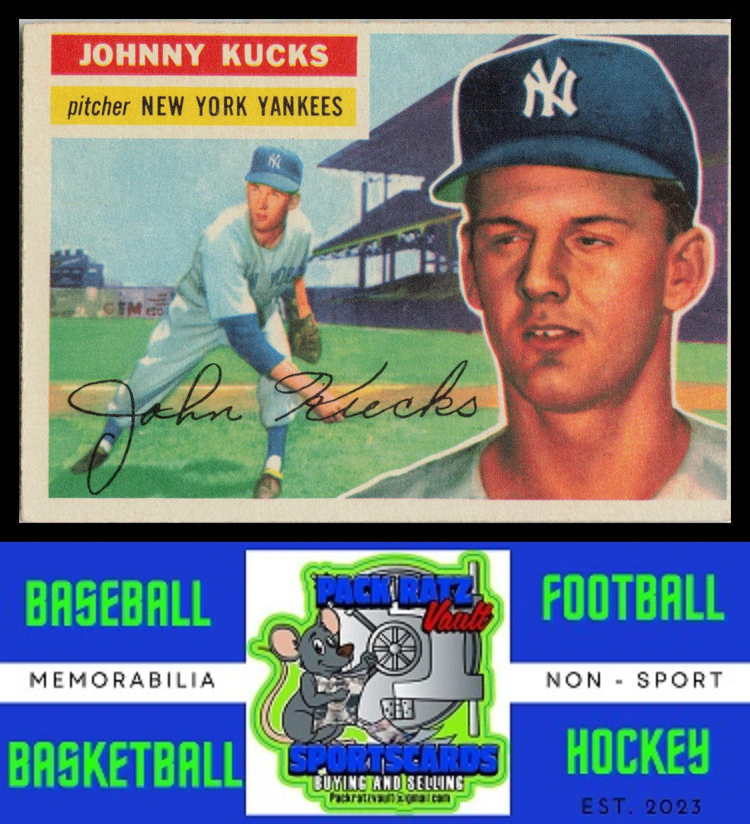 1956 Topps #88b Johnny Kucks Gray Back VG