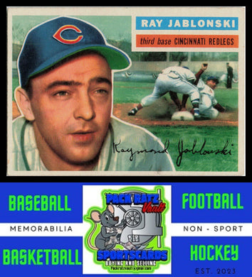 1956 Topps #86b Ray Jablonski Gray Back VG