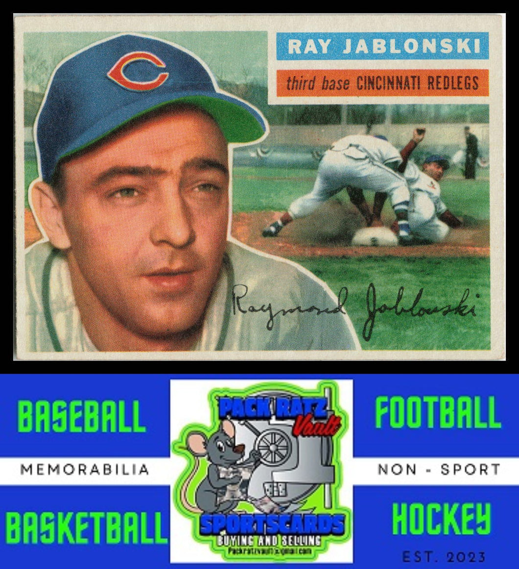 1956 Topps #86b Ray Jablonski Gray Back VG