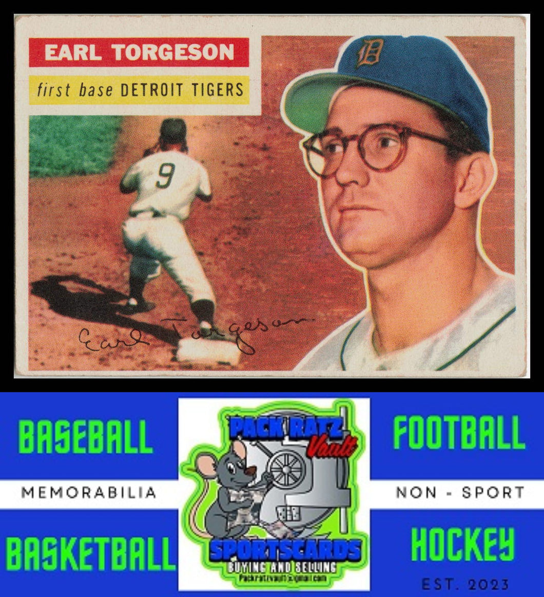 1956 Topps #147a Earl Torgeson White Back VG