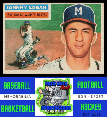 1956 Topps #136b Johnny Logan VG