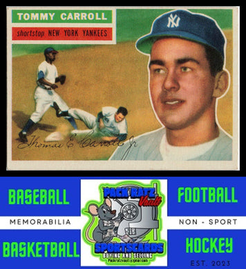 1956 Topps #139a Tommy Carroll White Back VG