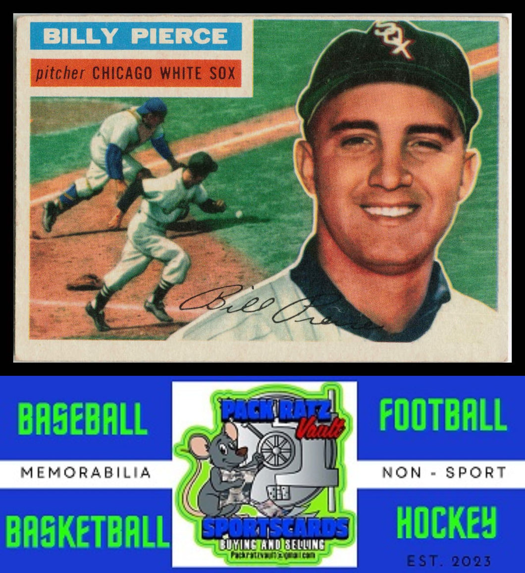 1956 Topps #160a Billy Pierce White Back VG