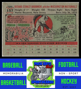 1956 Topps #157b Dick Brodowski VG