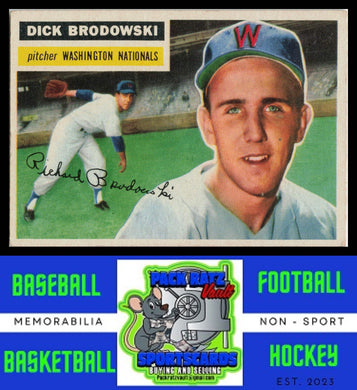 1956 Topps #157b Dick Brodowski VG