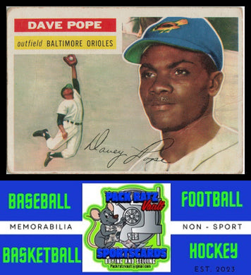 1956 Topps #154a Dave Pope White Back VG