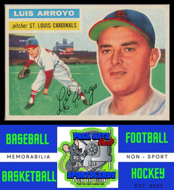 1956 Topps #64a Luis Arroyo White Back VG