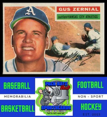 1956 Topps #45a Gus Zernial White Back VG