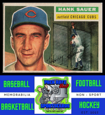 1956 Topps #41b Hank Sauer Gray Back VG