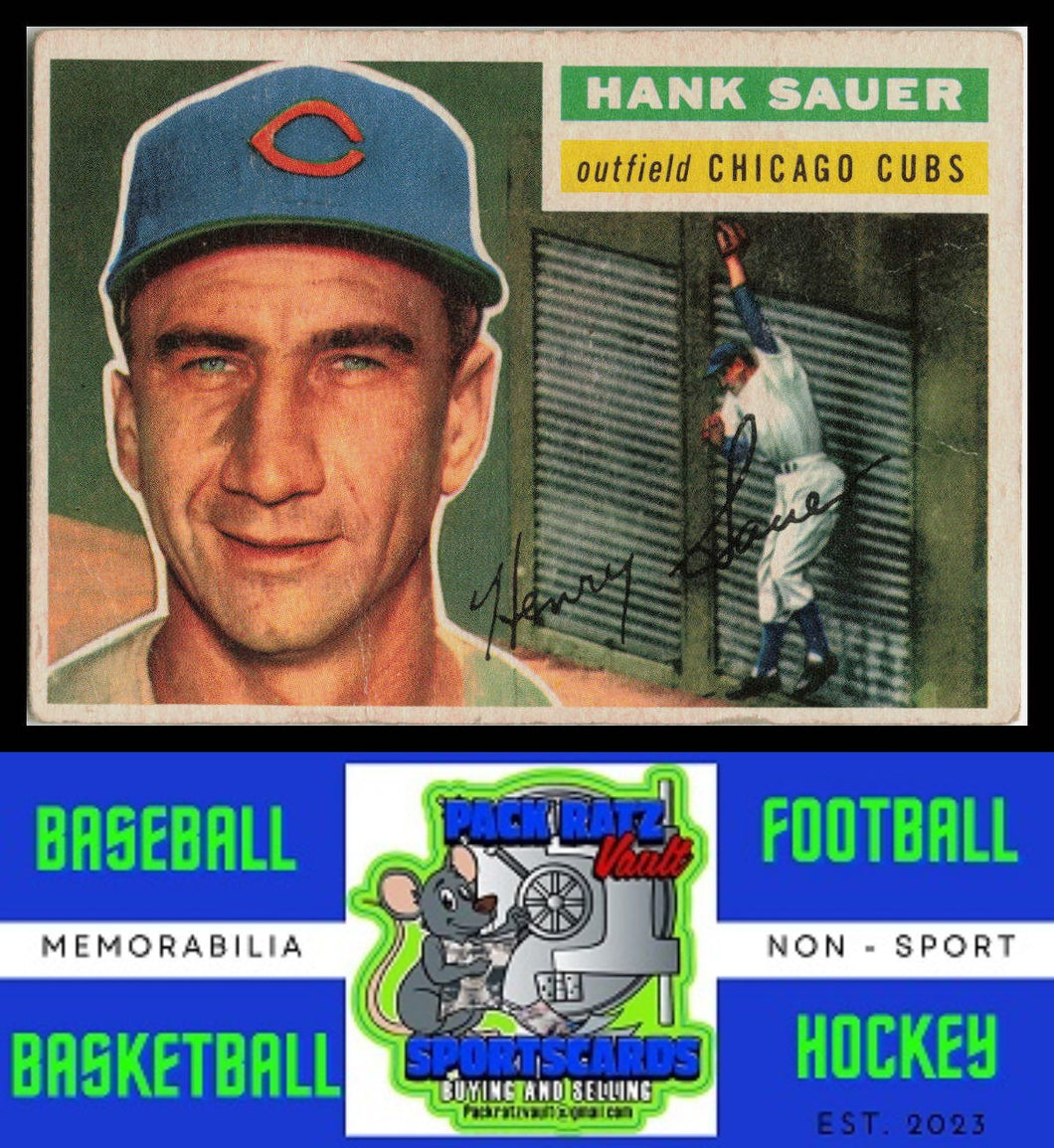 1956 Topps #41b Hank Sauer Gray Back VG