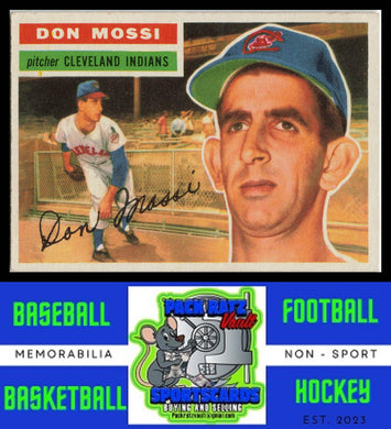 1956 Topps #39a Don Mossi White Back VG