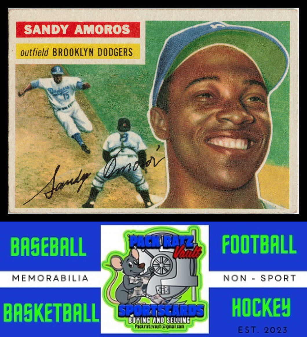 1956 Topps #42b Sandy Amoros Gray Back VG