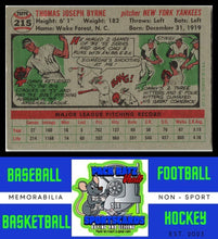 Load image into Gallery viewer, 1956 Topps #215 Tommy Byrne VG