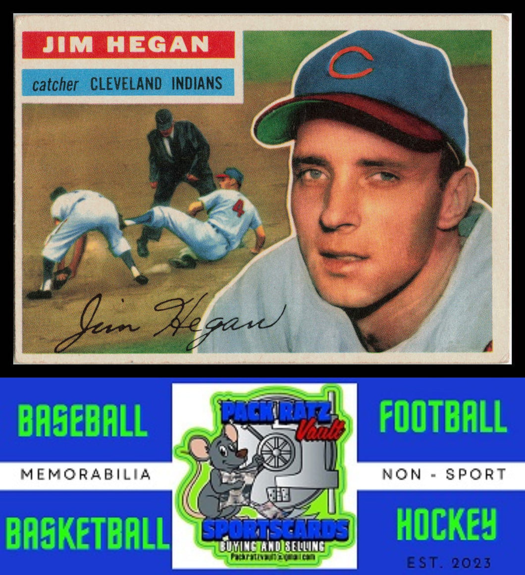 1956 Topps #48a Jim Hegan White Back VG